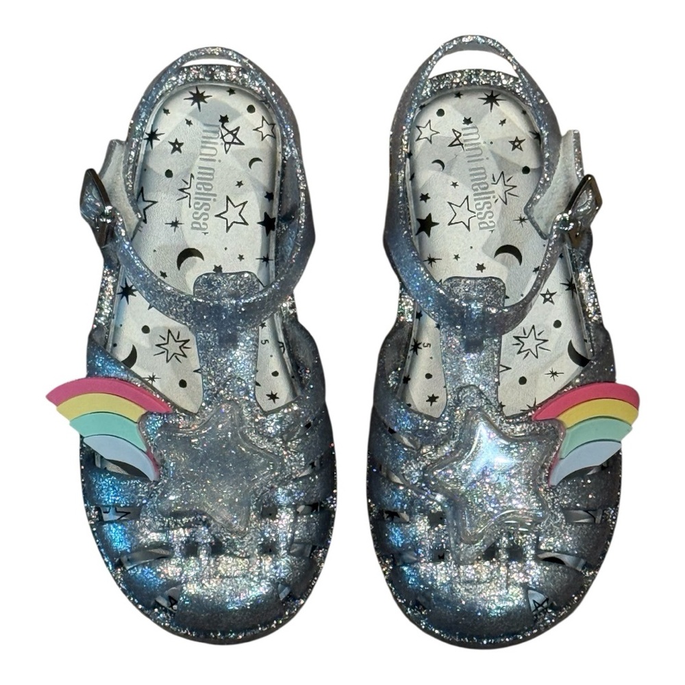 Mini Melissa Possession II silver sandals